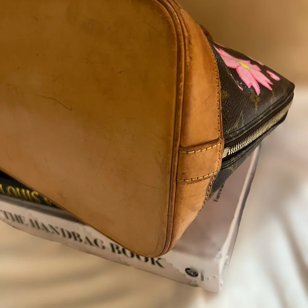 Louis Vuitton Pink and Brown Satchel with Floral Design - Picture 4 of 8